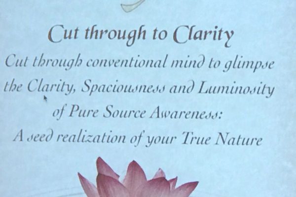 cut through to clarity