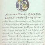 serve as a warrior of the open unconditionally loving heart