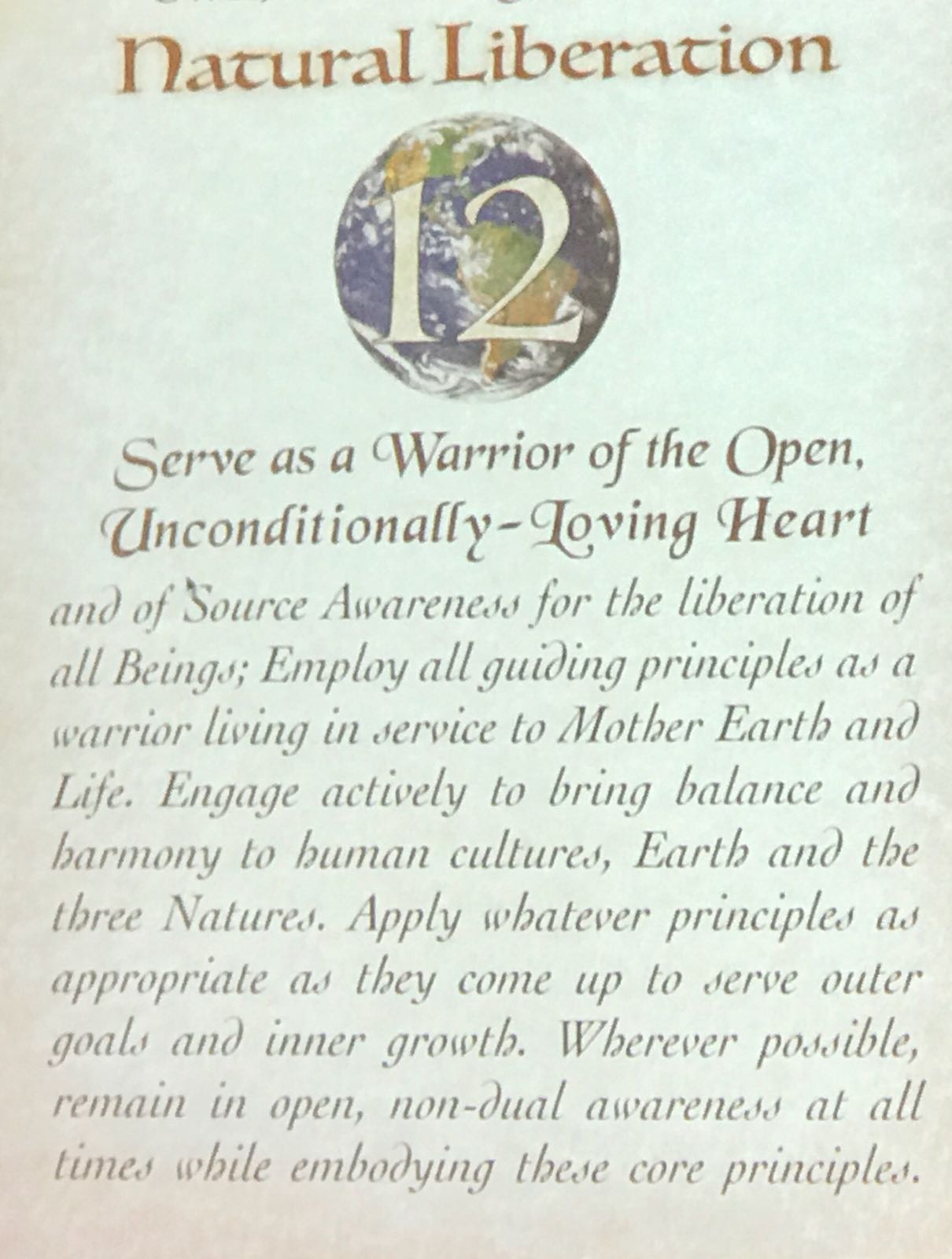 serve as a warrior of the open unconditionally loving heart